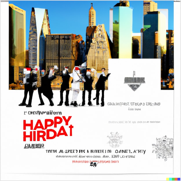 DALL-E 2022-12-19 - A hip NYC ad agency holiday card for clients.png